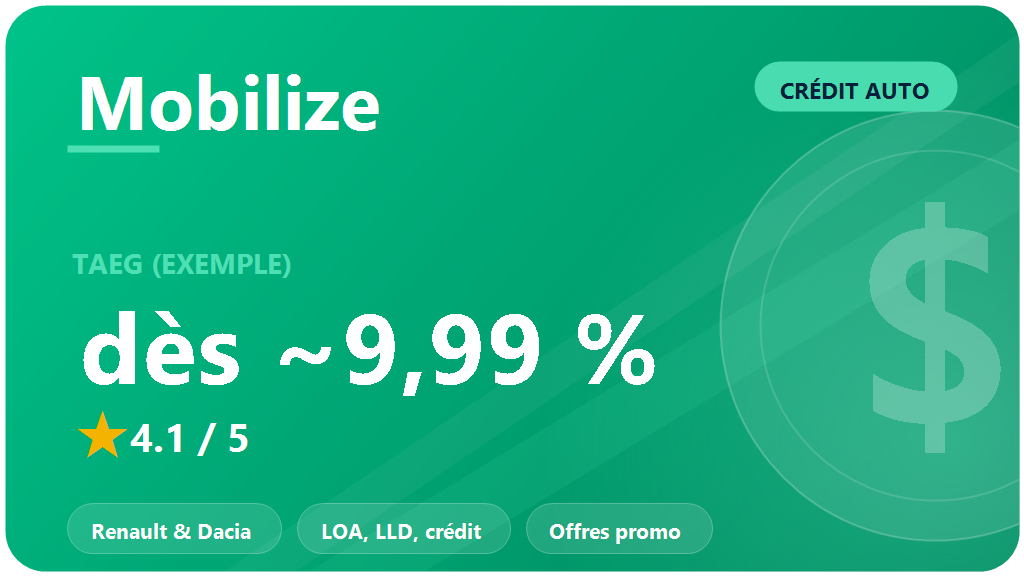 Mobilize Financial Services : avis 2026 sur le crédit auto