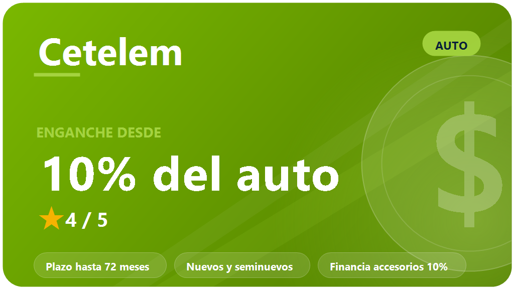 Cetelem crédito automotriz: opiniones 2026