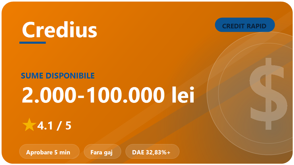 Credius credit rapid online : recenzie 2026